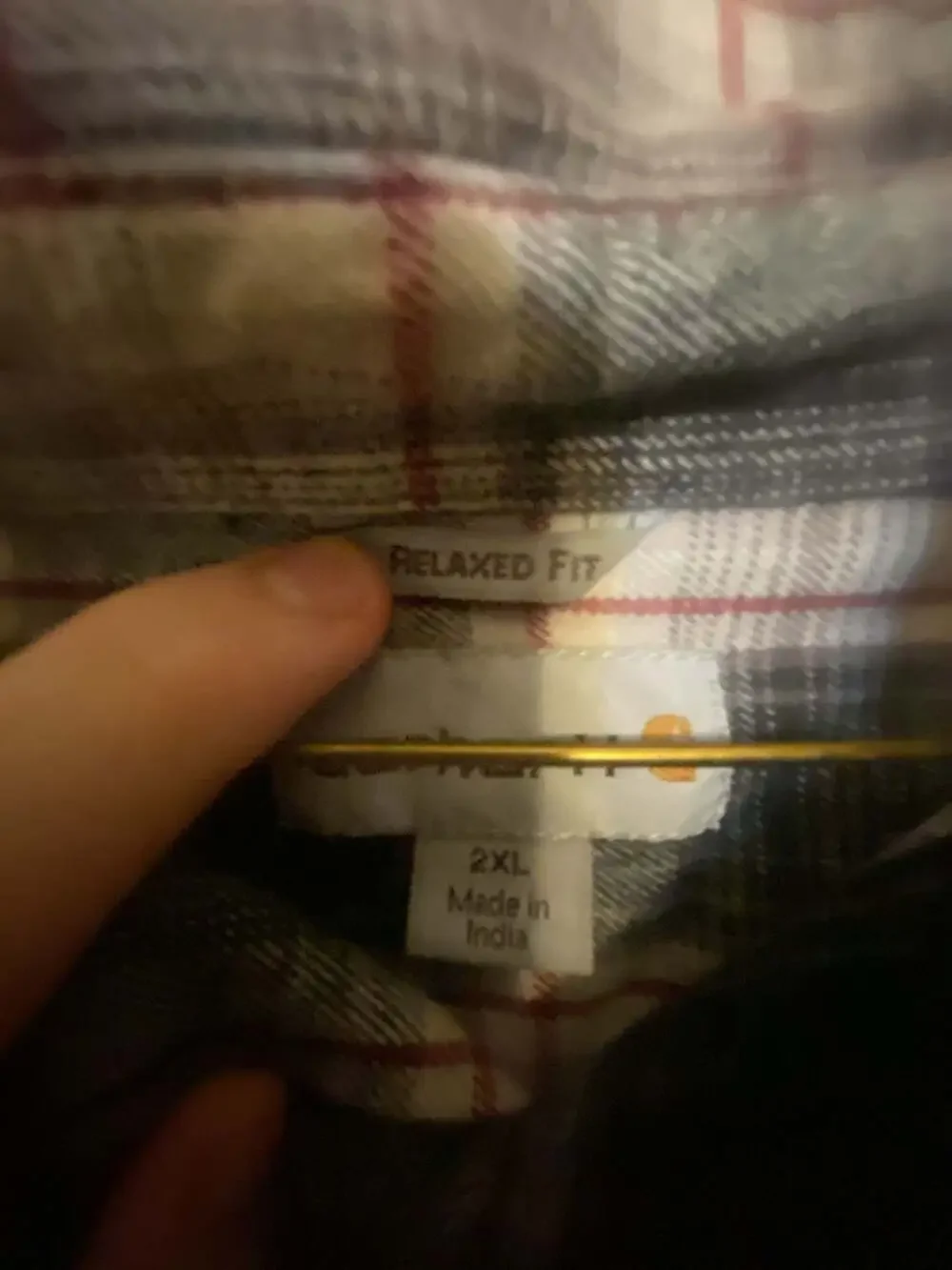 Carhartt Relaxed Fit 100% Cotton Plaid Long Sleeve Flannel Button-Up Shirt